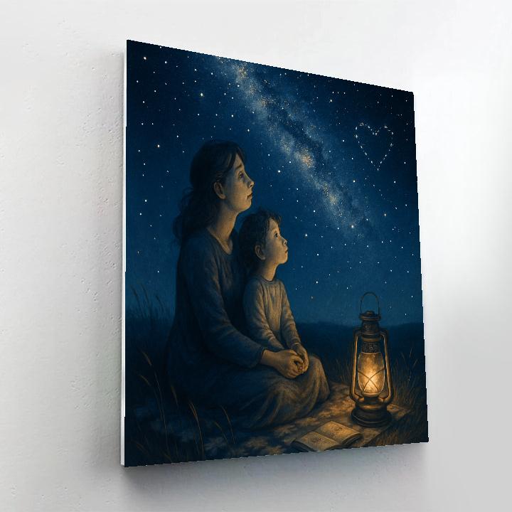A Celestial Mothers Day Stargaze Numbered painting kits
