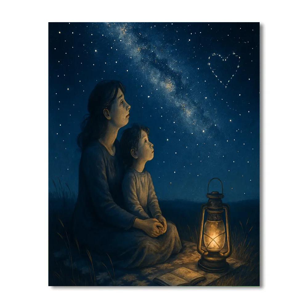 A Celestial Mothers Day Stargaze Numbered painting kits