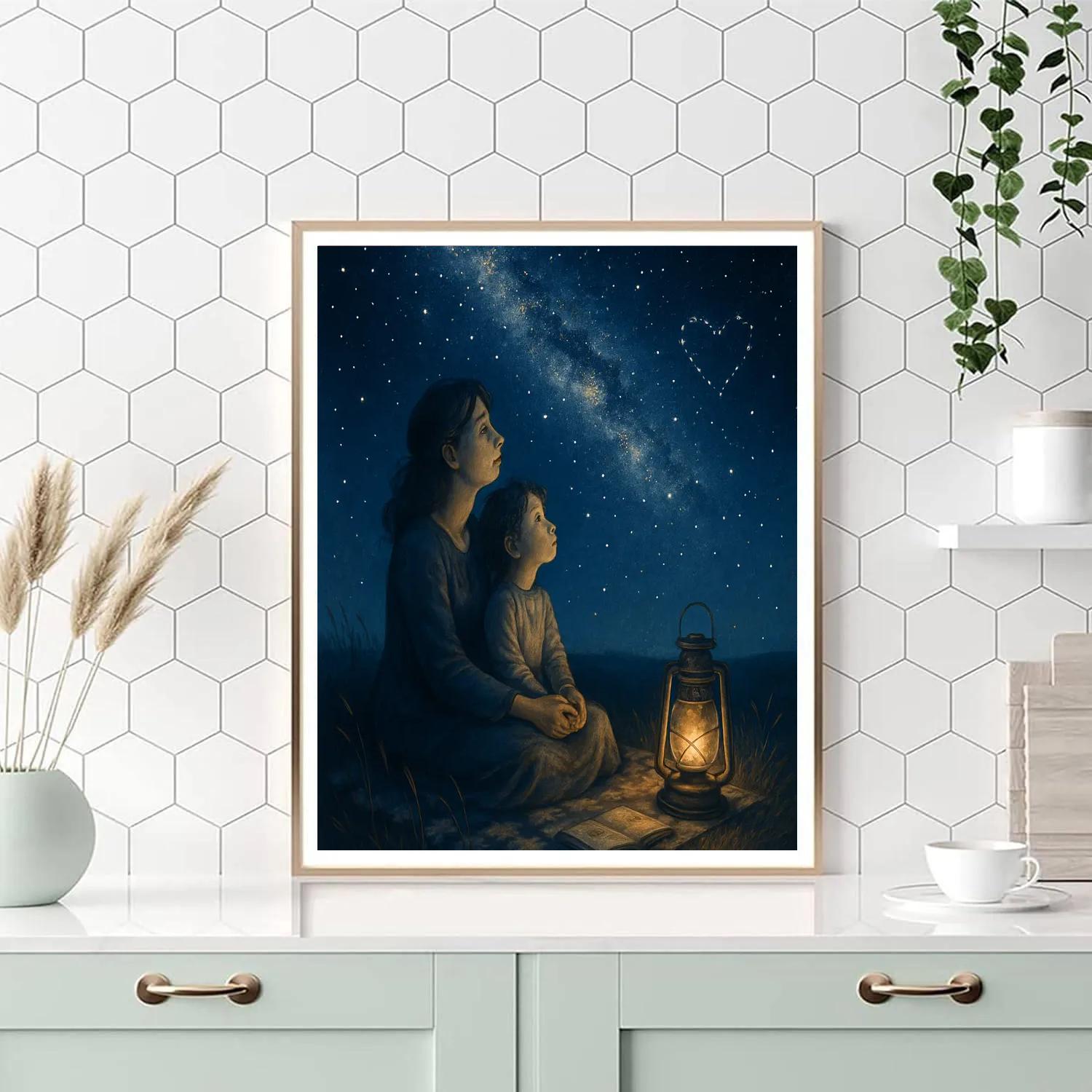 A Celestial Mothers Day Stargaze Numbered painting kits