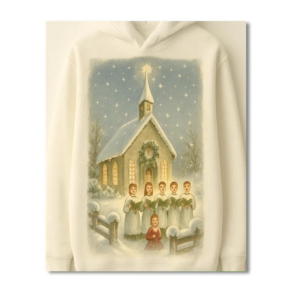 Snowy Chapel Choir At Dusk Paint by numbers kits