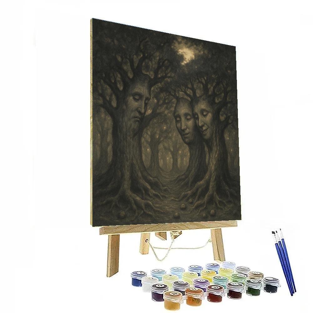 Midnight Thicket Of Whispering Oaks Painting by numbers kit
