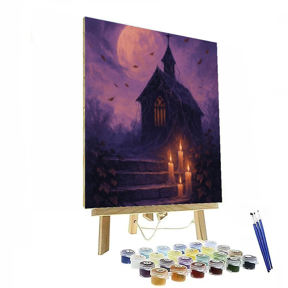 Cobwebbed Chapel Twilight Paint by numbers kits