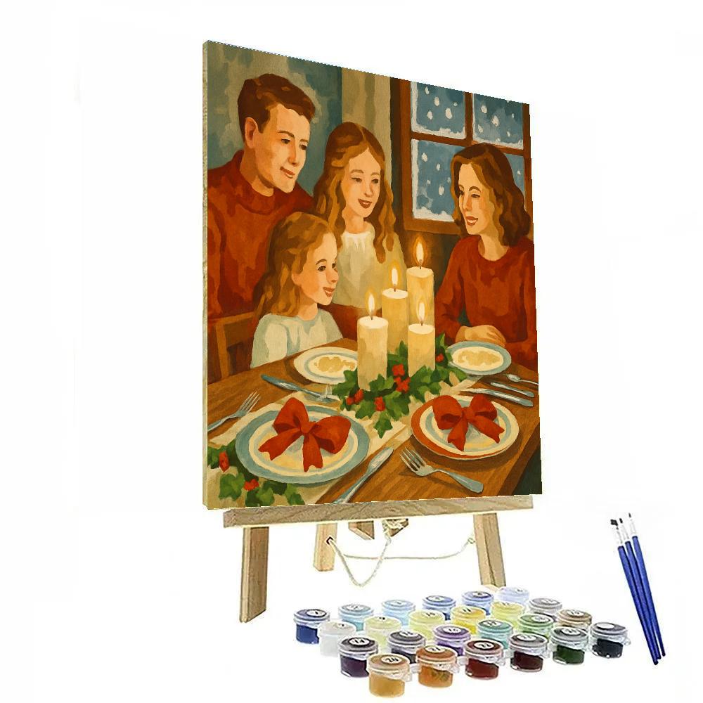 Vintage Candlelit Supper paint by numbers