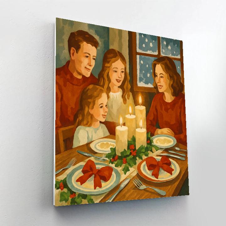 Vintage Candlelit Supper paint by numbers