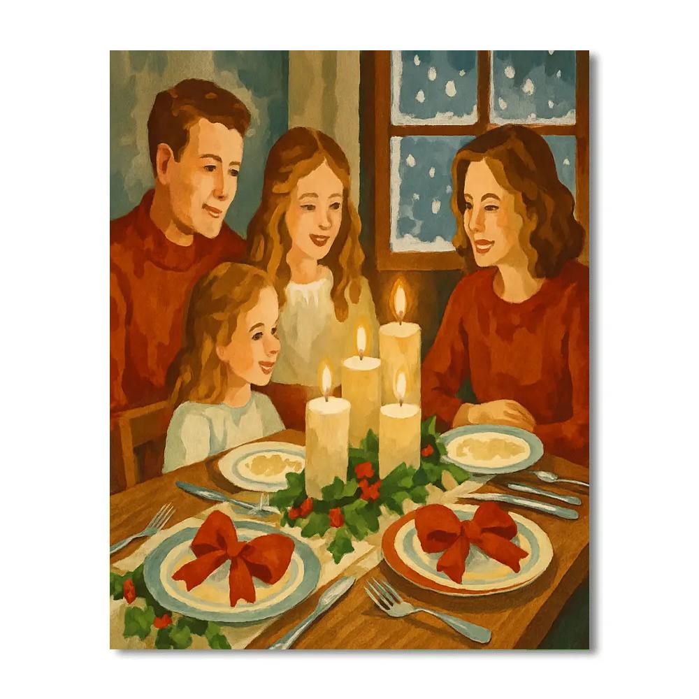 Vintage Candlelit Supper paint by numbers