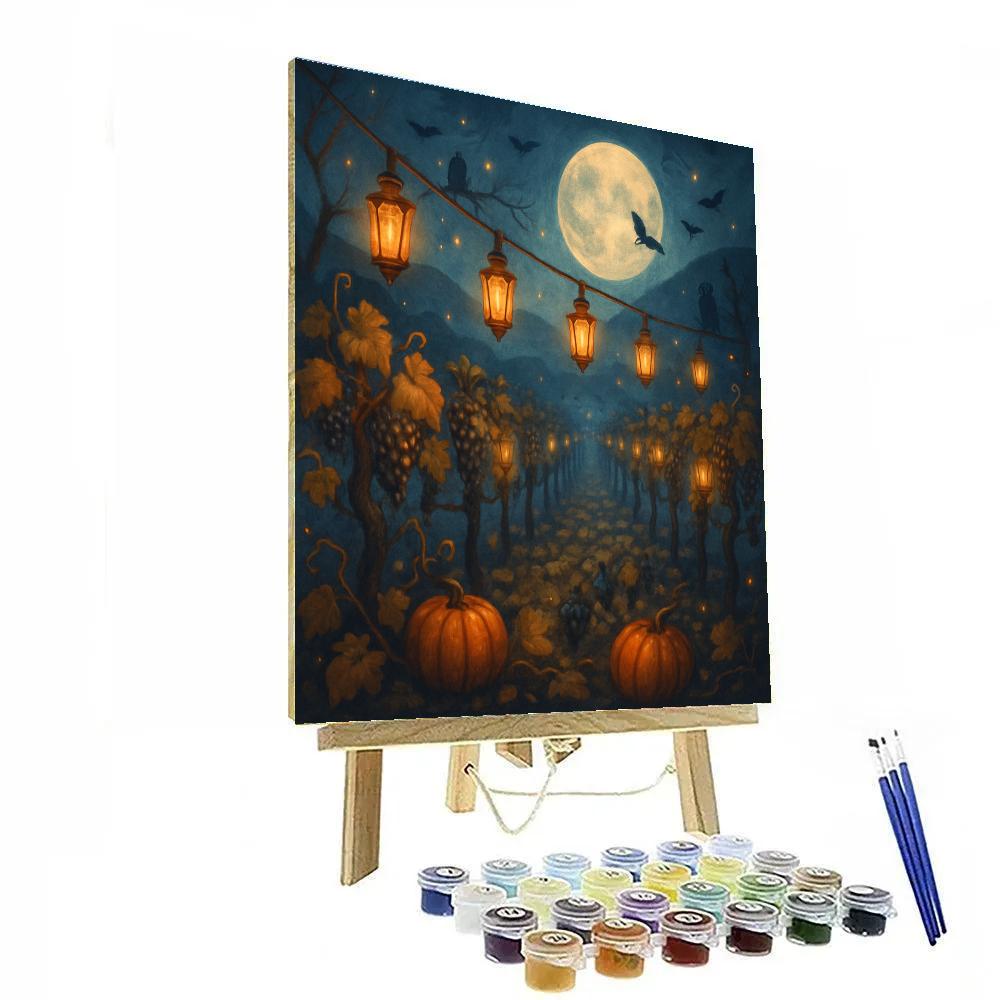 Ghostlight Vineyard Row Number painting
