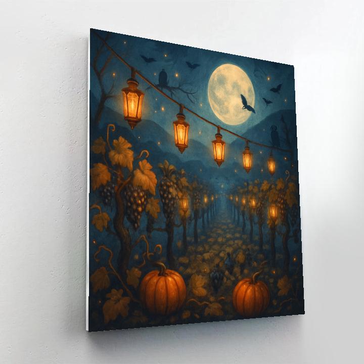 Ghostlight Vineyard Row Number painting