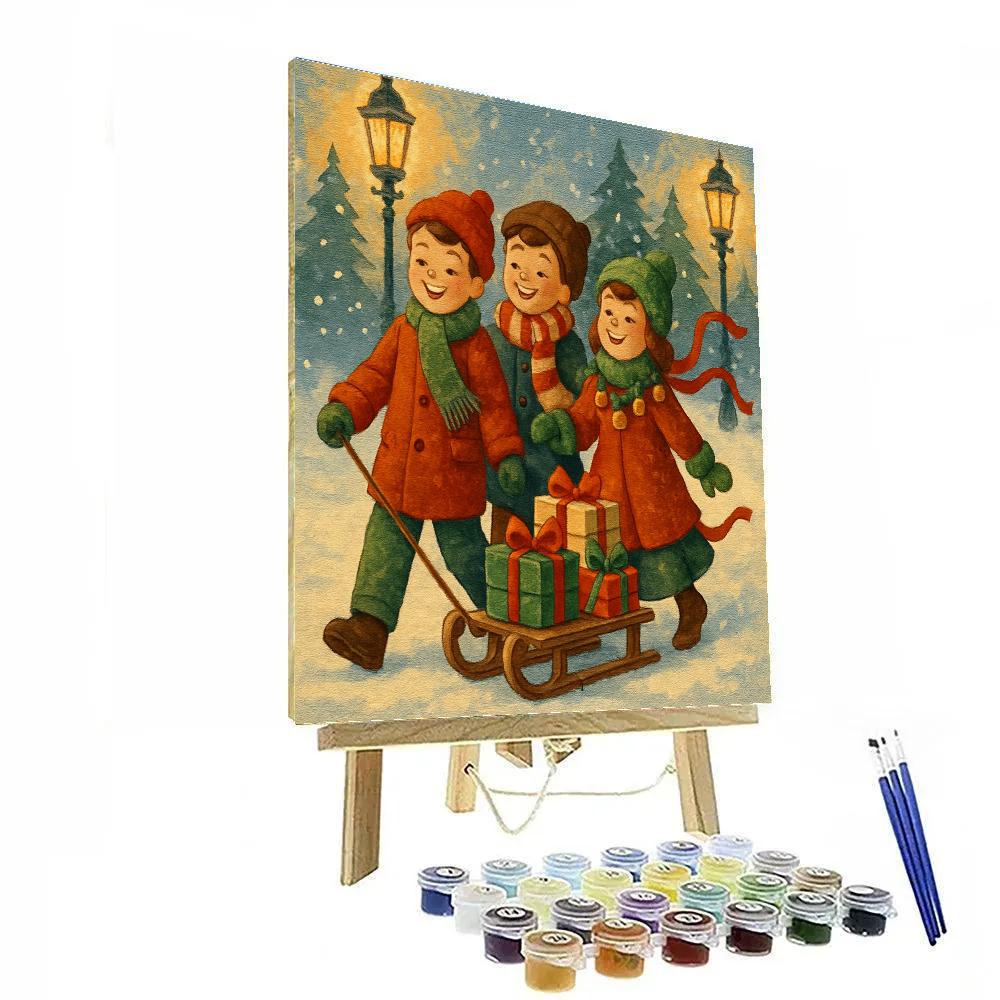 Winter Ribbon Parade Numbered painting kits