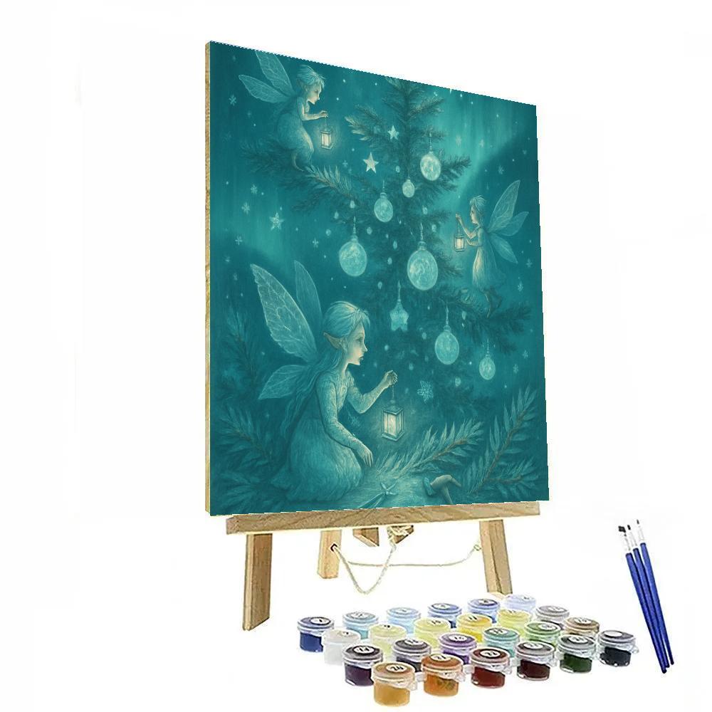 Frost Fairy Tree Tending painting number kit