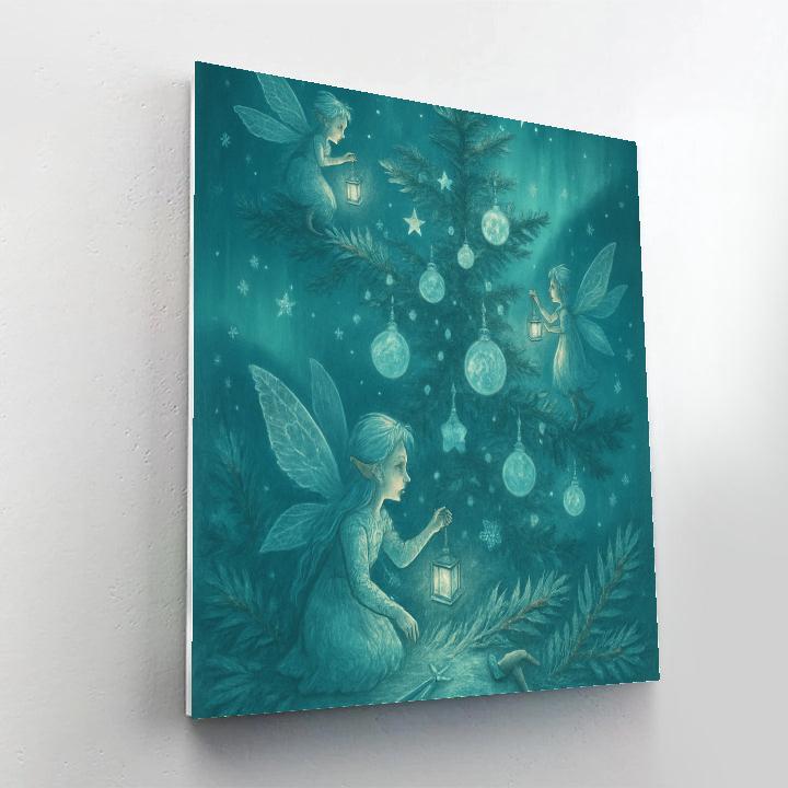 Frost Fairy Tree Tending painting number kit