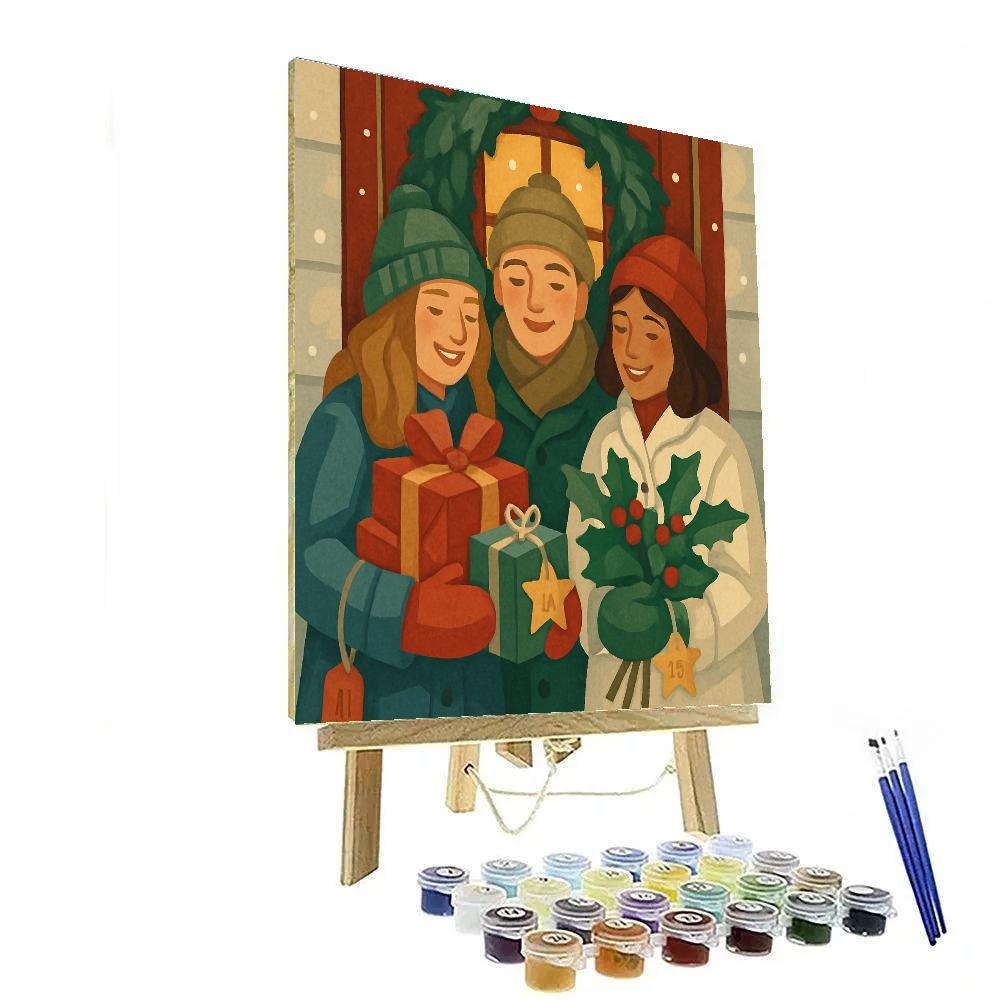 Holly Doorstep Reunion Classic Numbered painting kits