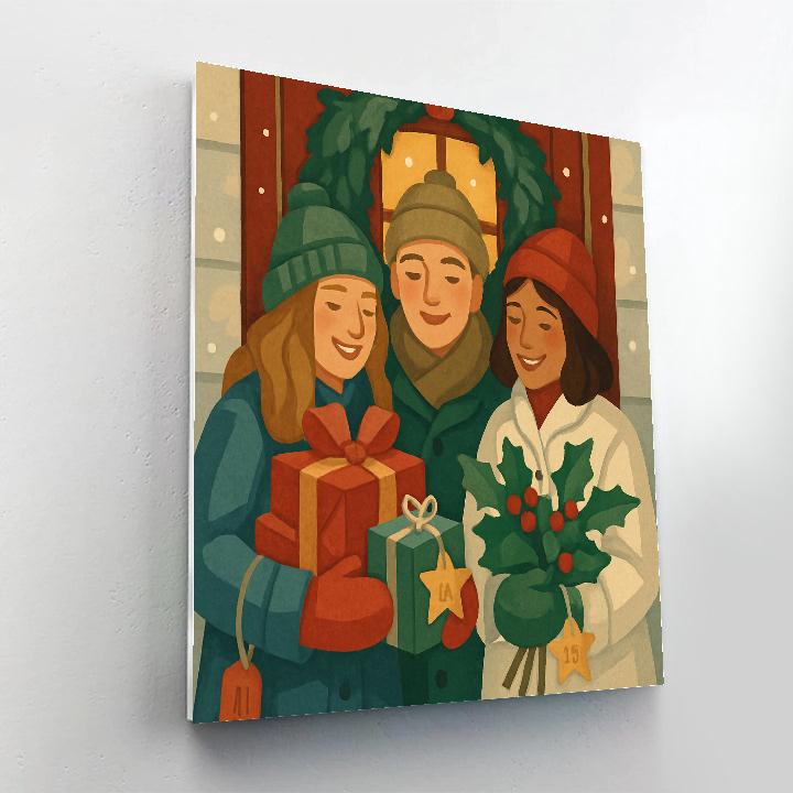 Holly Doorstep Reunion Classic Numbered painting kits