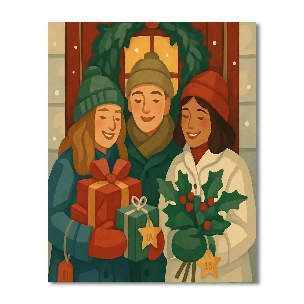 Holly Doorstep Reunion Classic Numbered painting kits