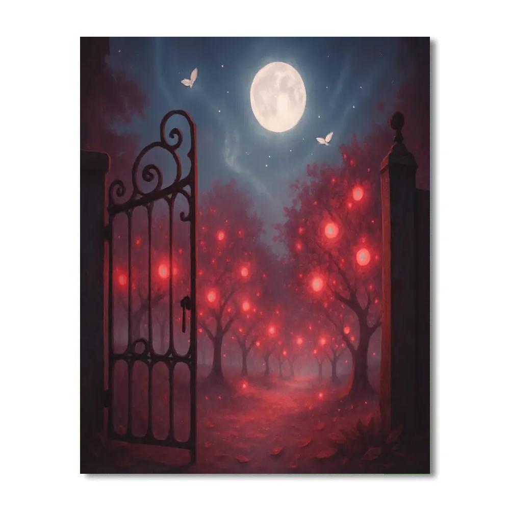 Phantom Orchard Gate paint by number