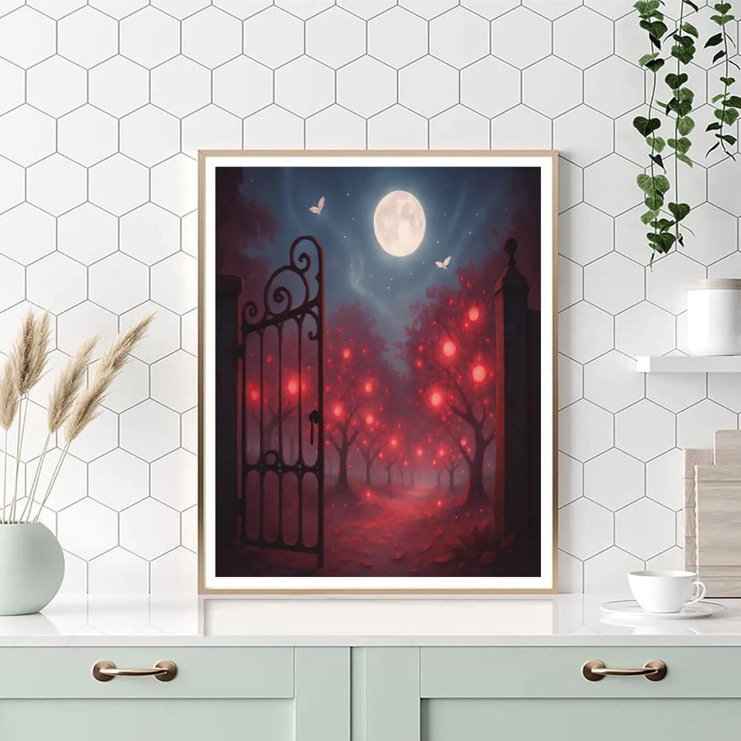 Phantom Orchard Gate paint by number