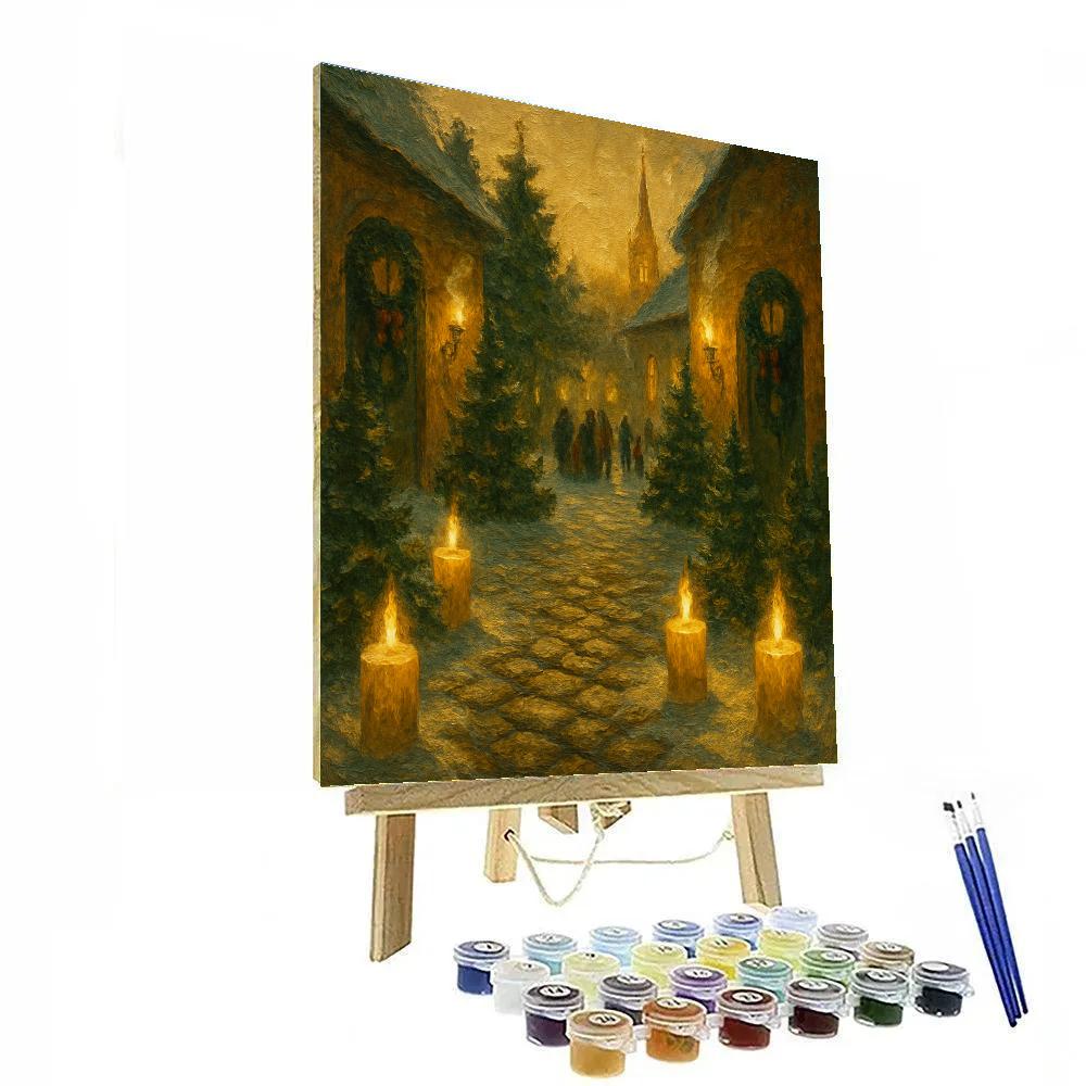 Evergreen Candlelight Courtyard paint by numbers