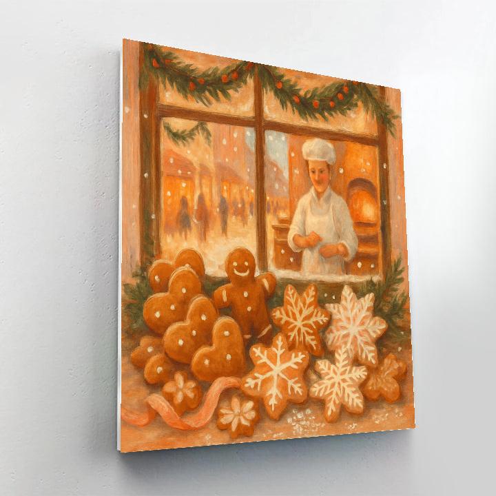Snowflake Bakery Window Display Paint by numbers kits