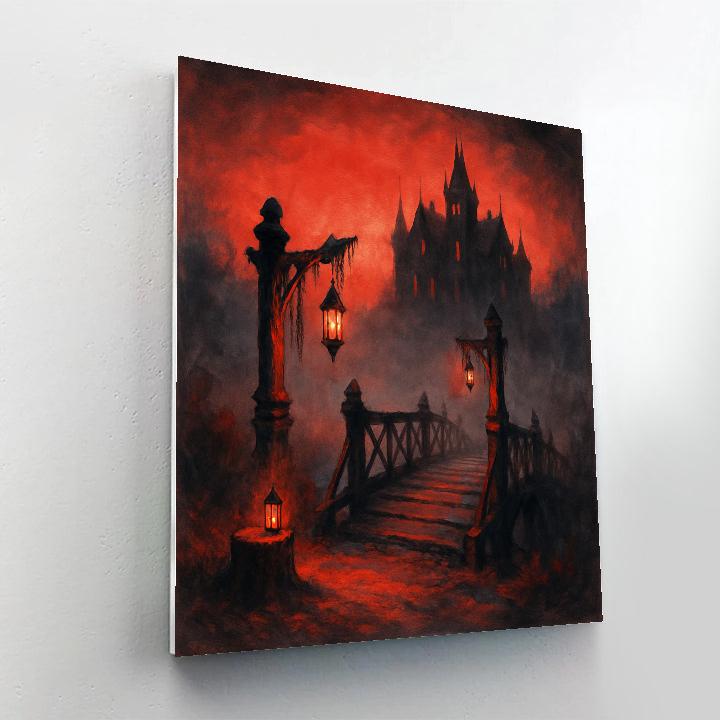 Cranewood Twilight Crossing Number painting