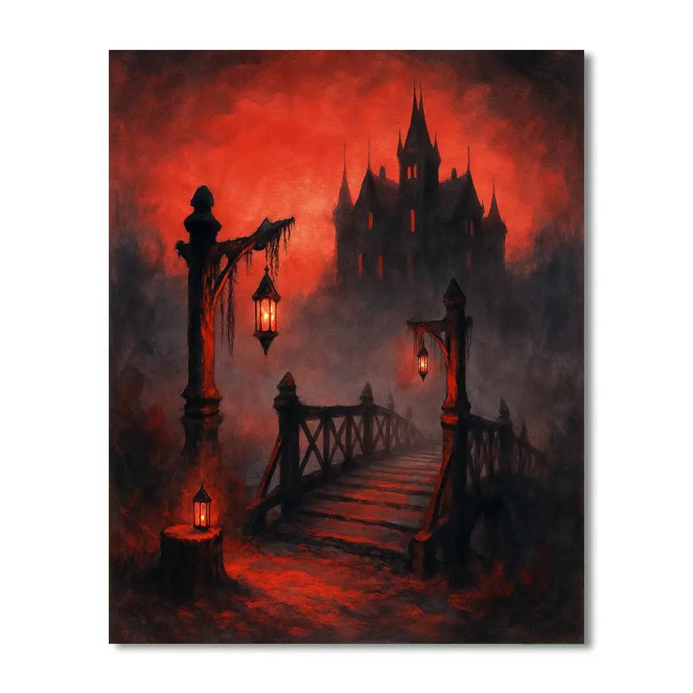 Cranewood Twilight Crossing Number painting