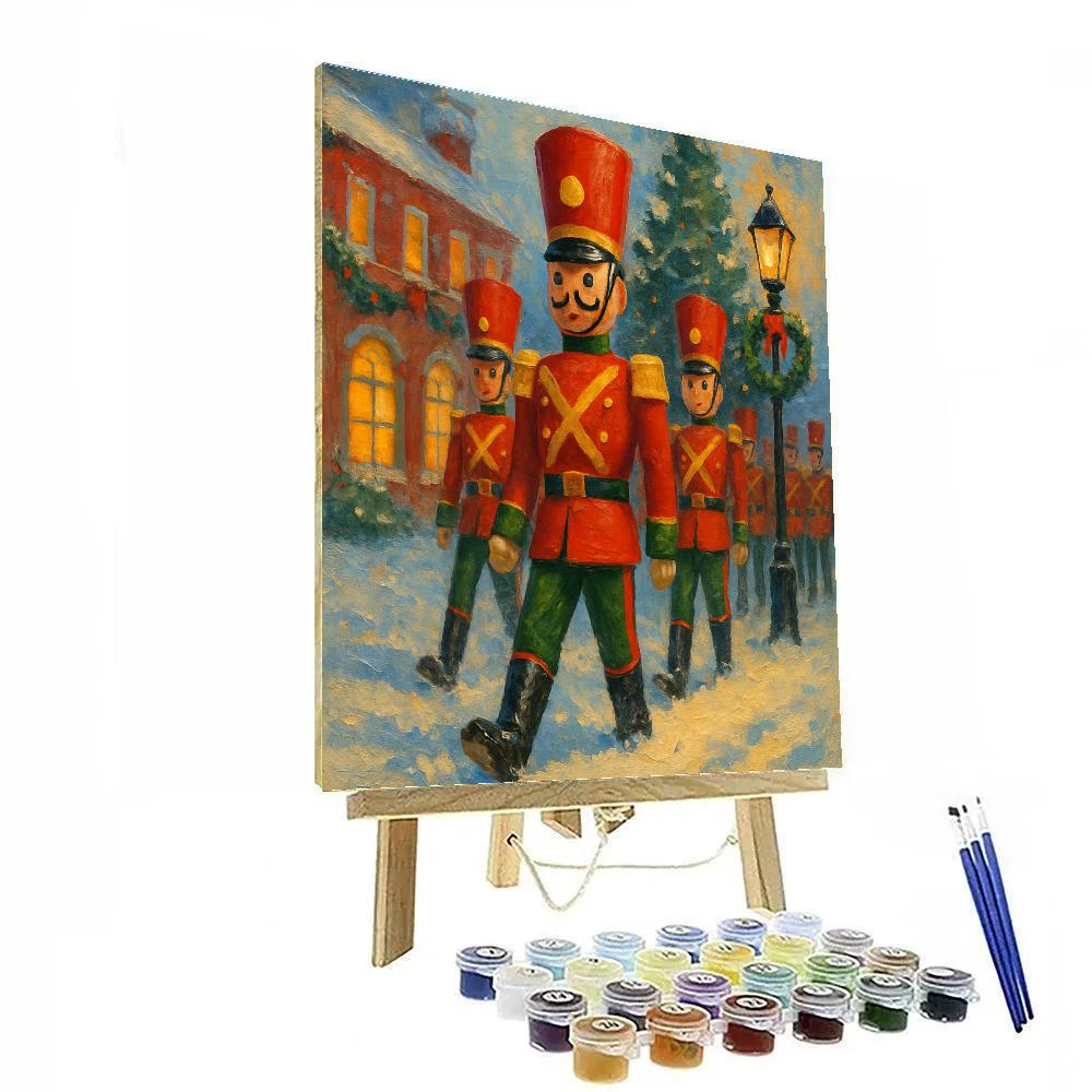 Toy Soldier Snow Watch paint by number