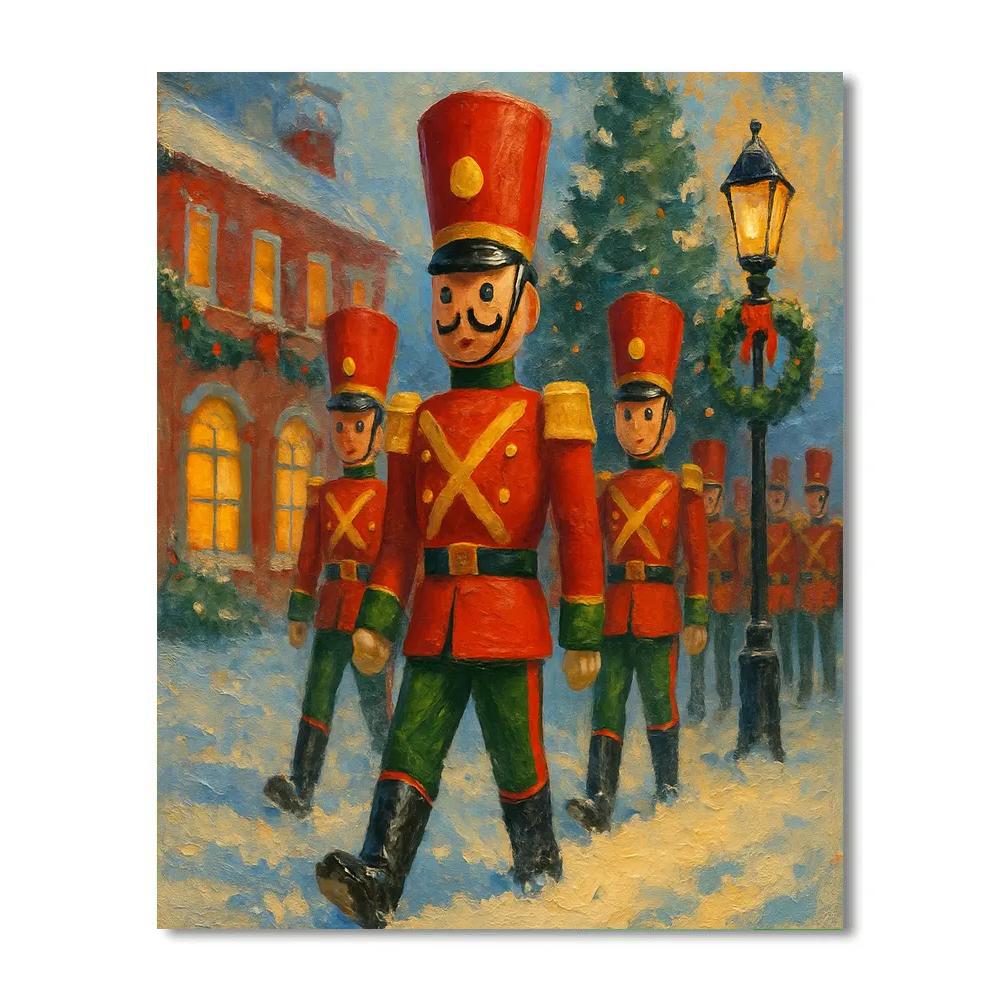 Toy Soldier Snow Watch paint by number
