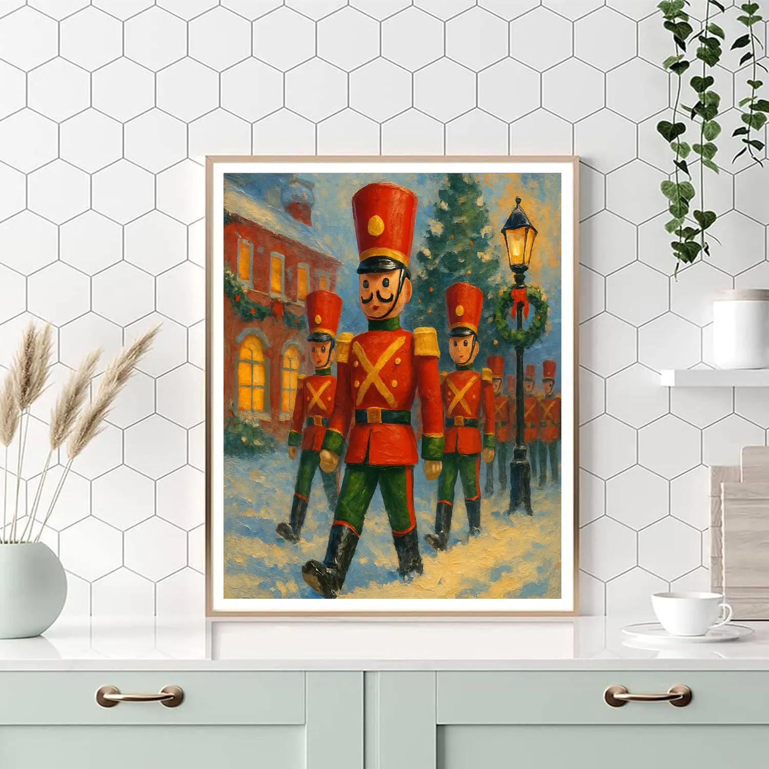 Toy Soldier Snow Watch paint by number