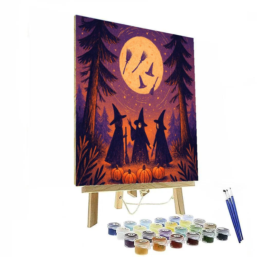 Hollow Pines At Witching Hour paint by numbers