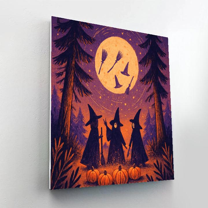 Hollow Pines At Witching Hour paint by numbers