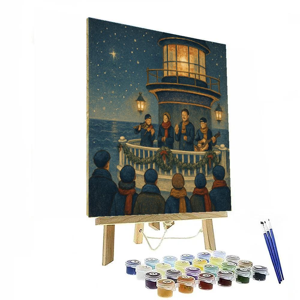 Frosted Lantern Lighthouse Concert Paint by numbers kits