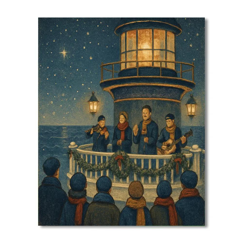 Frosted Lantern Lighthouse Concert Paint by numbers kits