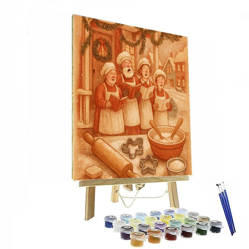 Snowbound Bakery Porch Carol painting number kit