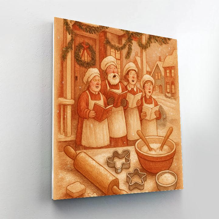 Snowbound Bakery Porch Carol painting number kit