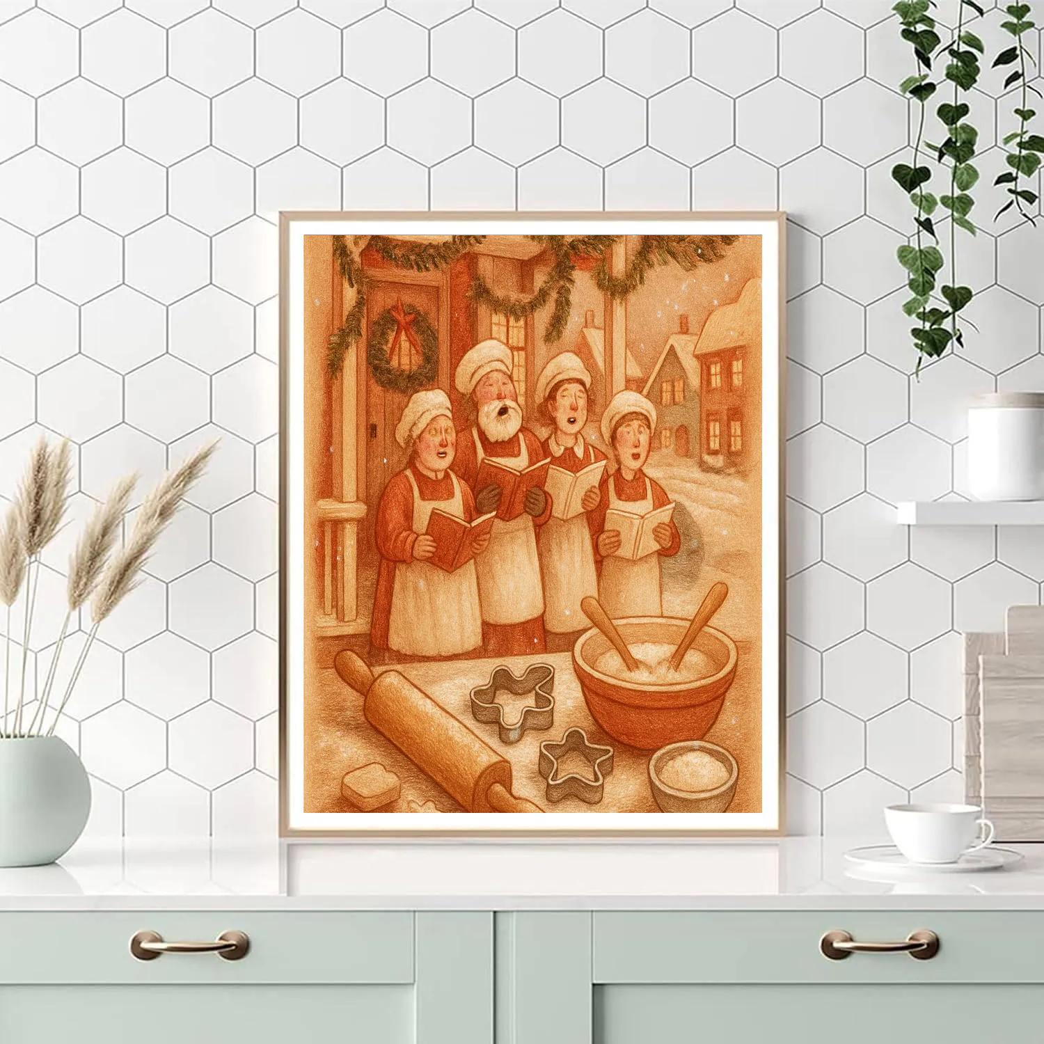Snowbound Bakery Porch Carol painting number kit
