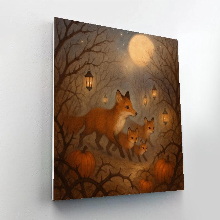 Moonlit Fox Hollow Painting by numbers kit