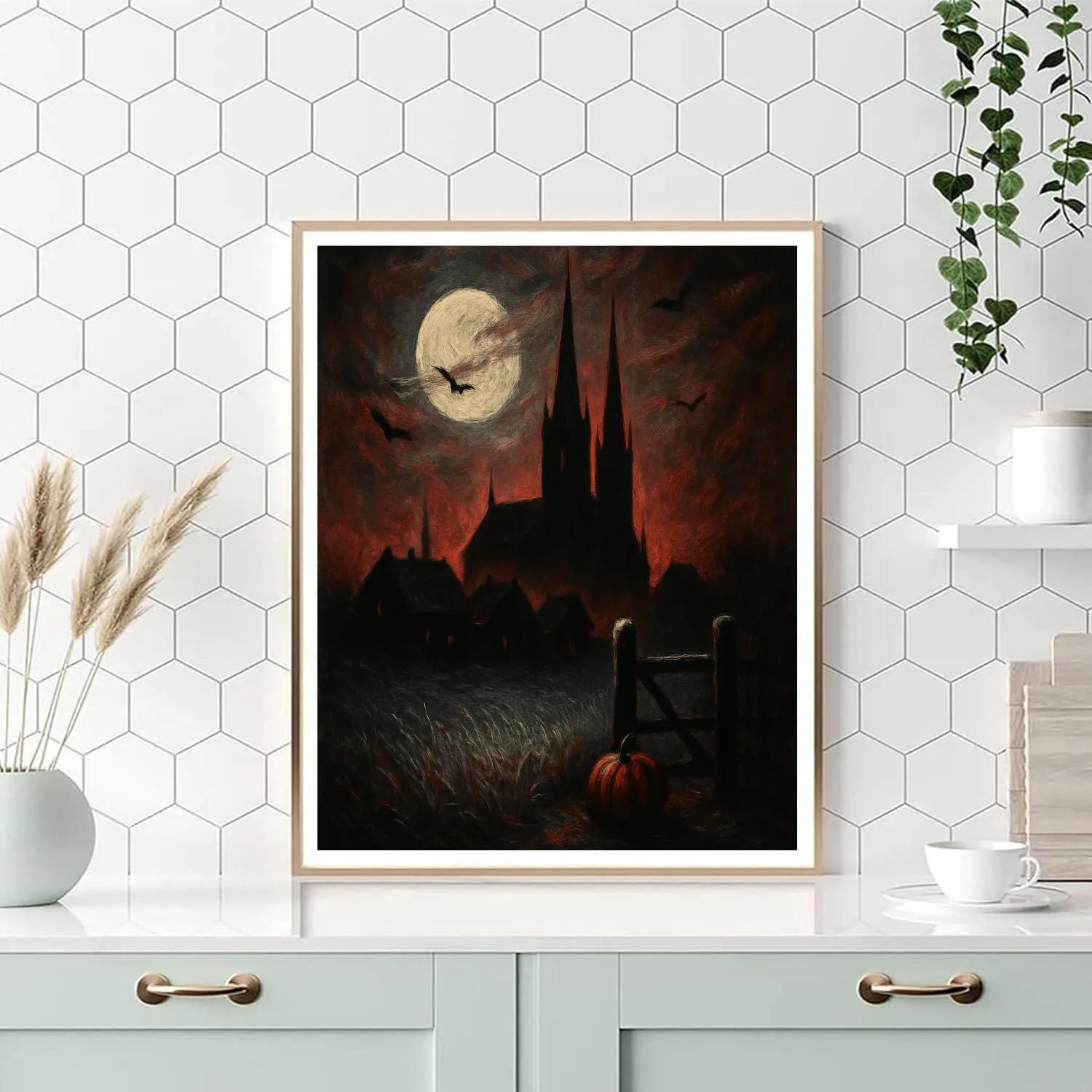 Spires Of The Silent Village Paint by numbers art