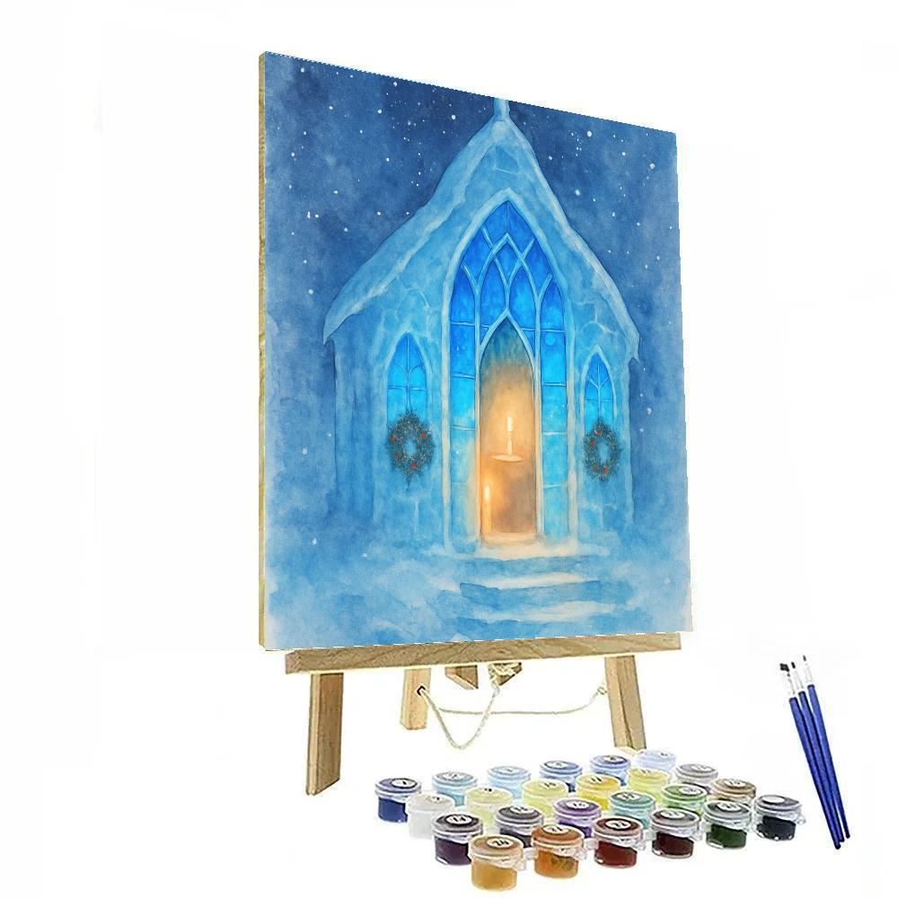 Sapphire Ice Chapel Window Paint by numbers art