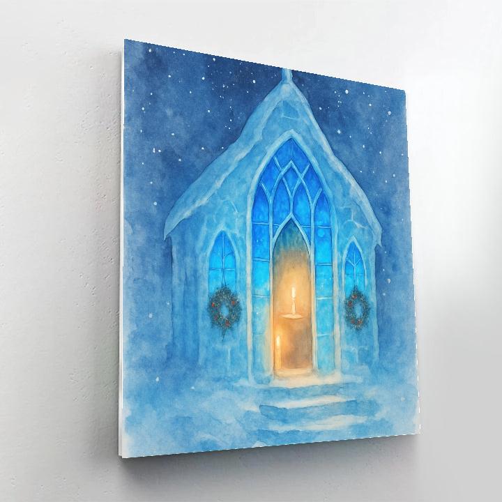 Sapphire Ice Chapel Window Paint by numbers art