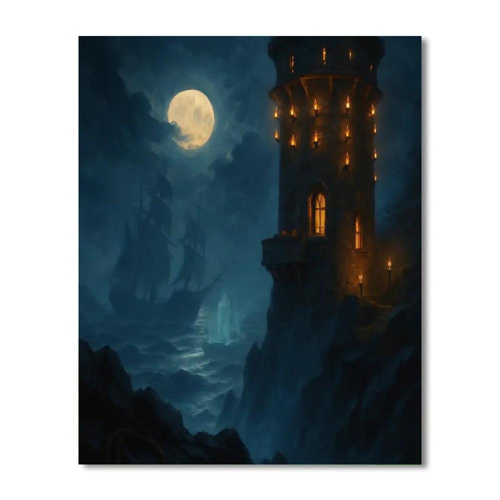 Lantern Coast Watchtower paint by numbers