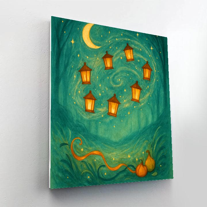 Echoing Hollow Lantern Dance paint by color