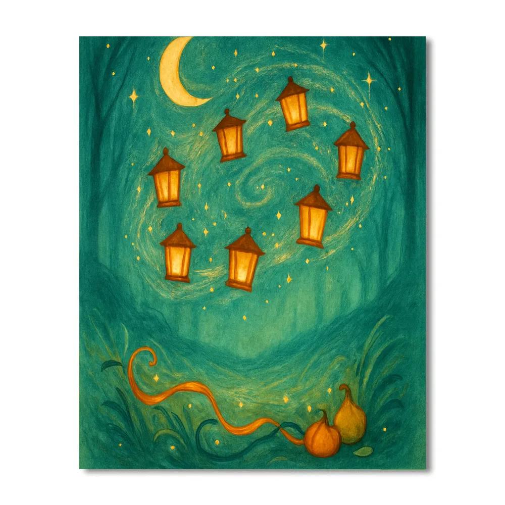 Echoing Hollow Lantern Dance paint by color