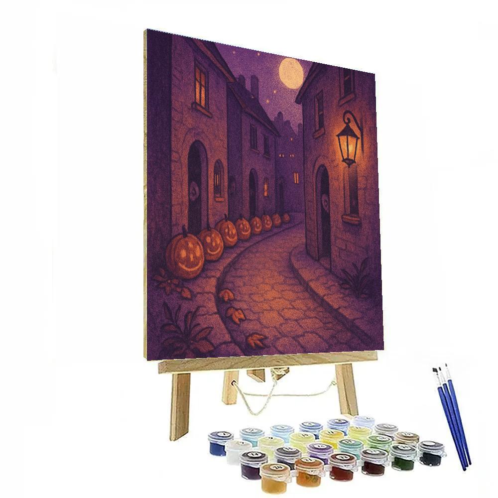 Pumpkin Lantern Alley Bend Paint by numbers kits