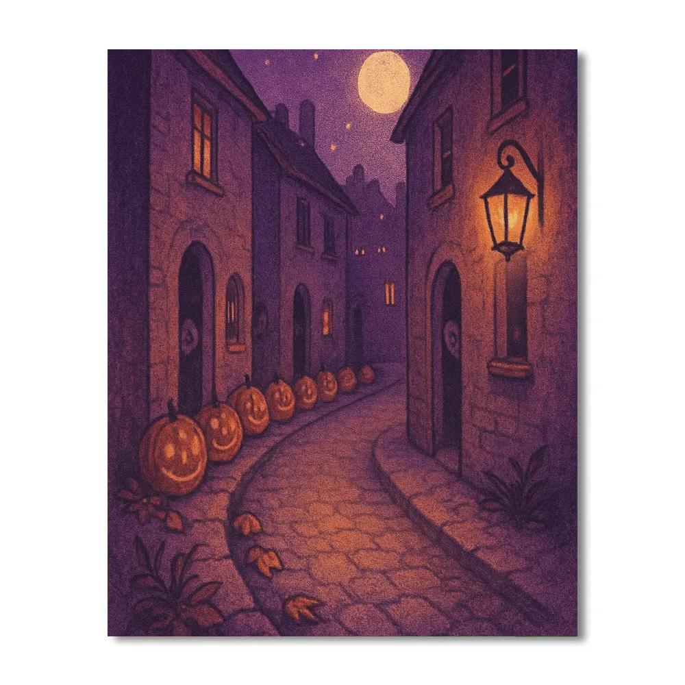 Pumpkin Lantern Alley Bend Paint by numbers kits