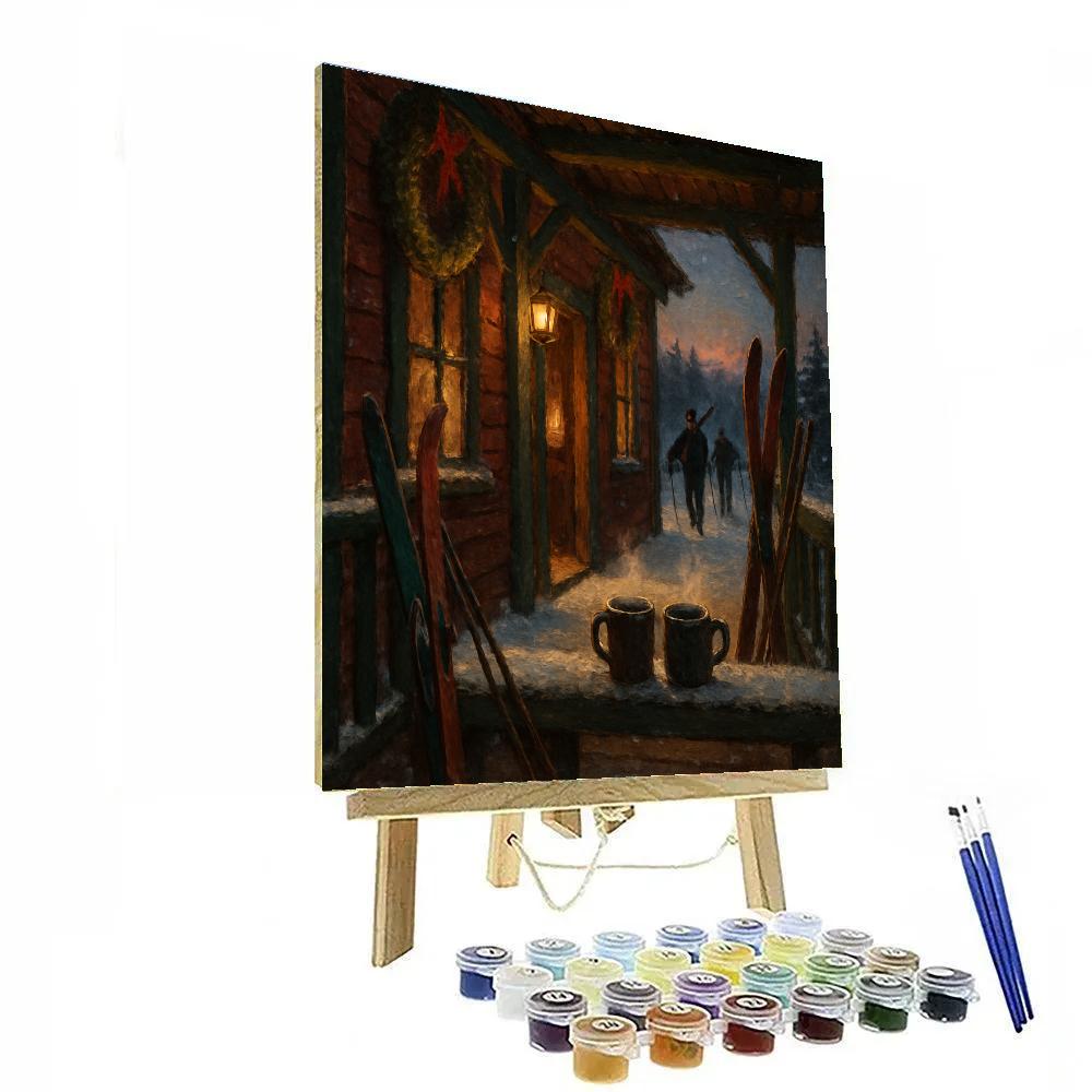 Frosted Lantern Ski Lodge painting number kit