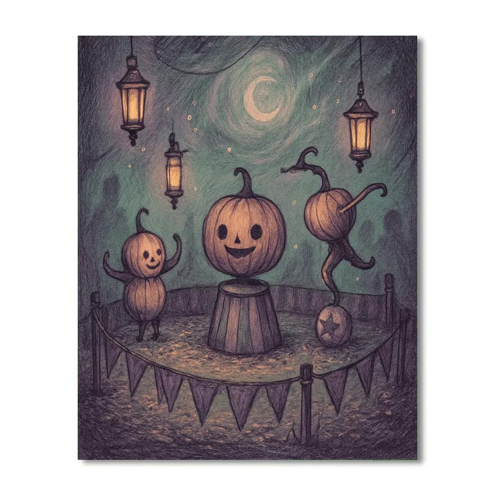 Foglit Pumpkin Circus Paint by numbers kits