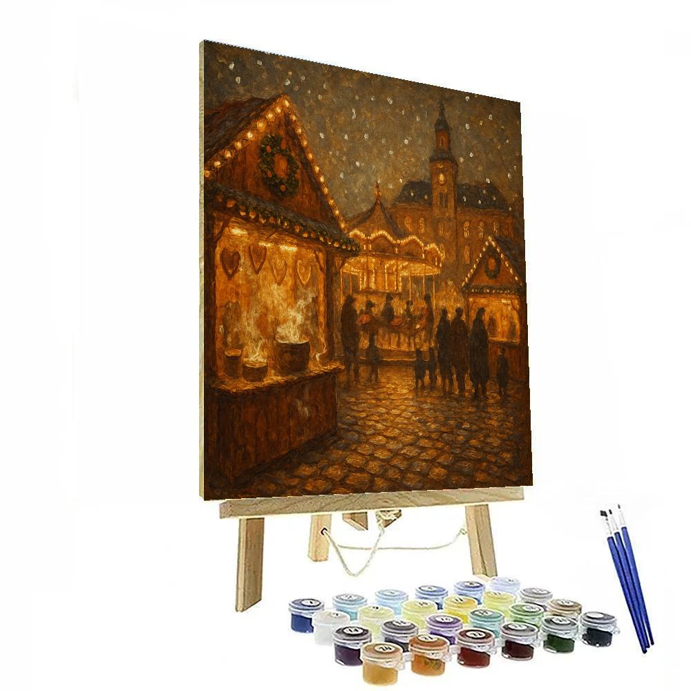 Caramel Cobblestone Holiday Fair Number painting