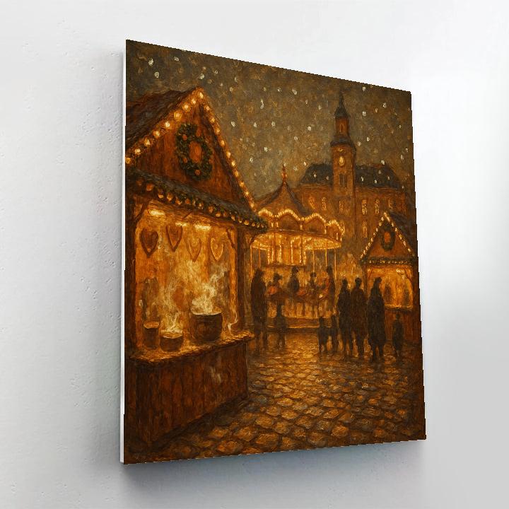 Caramel Cobblestone Holiday Fair Number painting