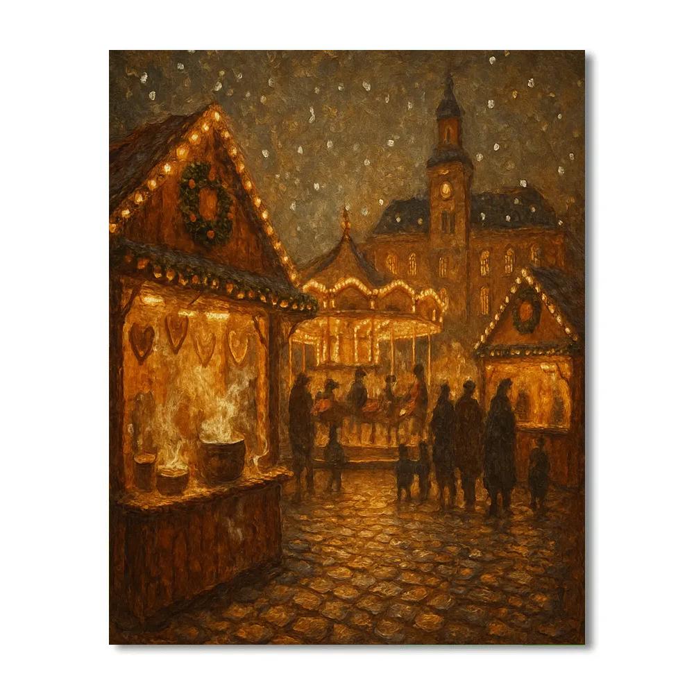 Caramel Cobblestone Holiday Fair Number painting