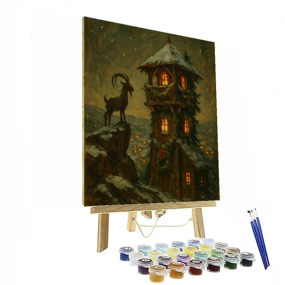 Yule Goat Watchtower Paint by numbers art
