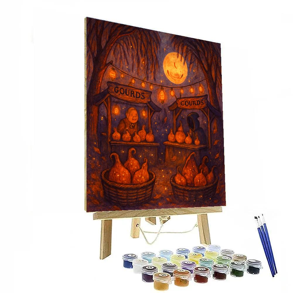 Willow Hollow Lantern Market Numbered painting kits