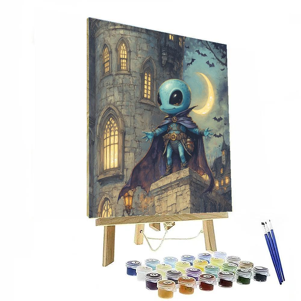Haunted Castle Stitch DIY paint by numbers